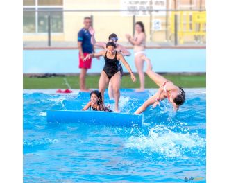 Alfombra mágica para juegos de piscina