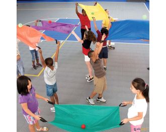 Paracaídas infantil cooperativo por parejas