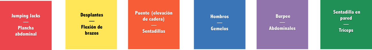 Ejercicios para la fase de esfuerzo